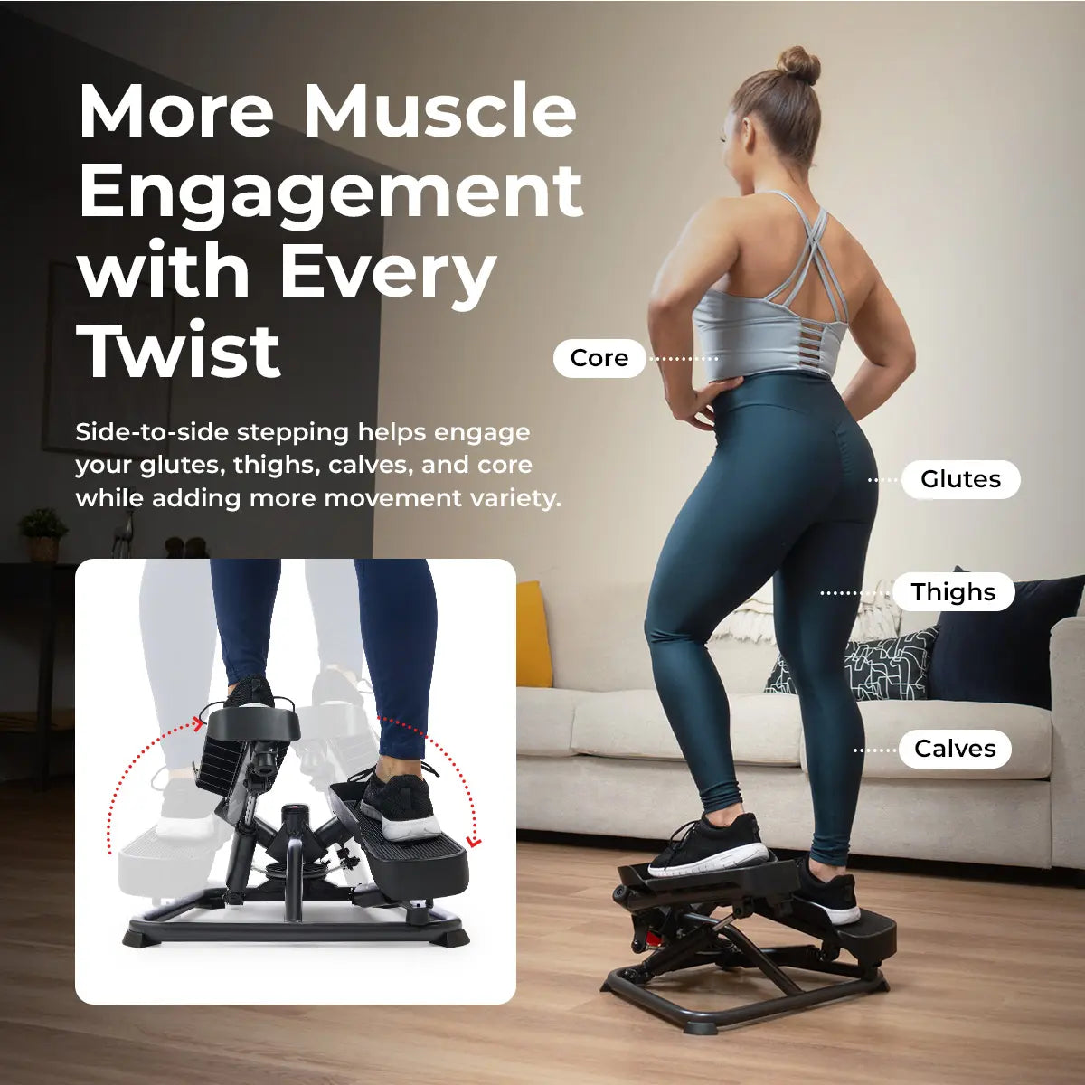 Twist Stair Steppers with Resistance Bands